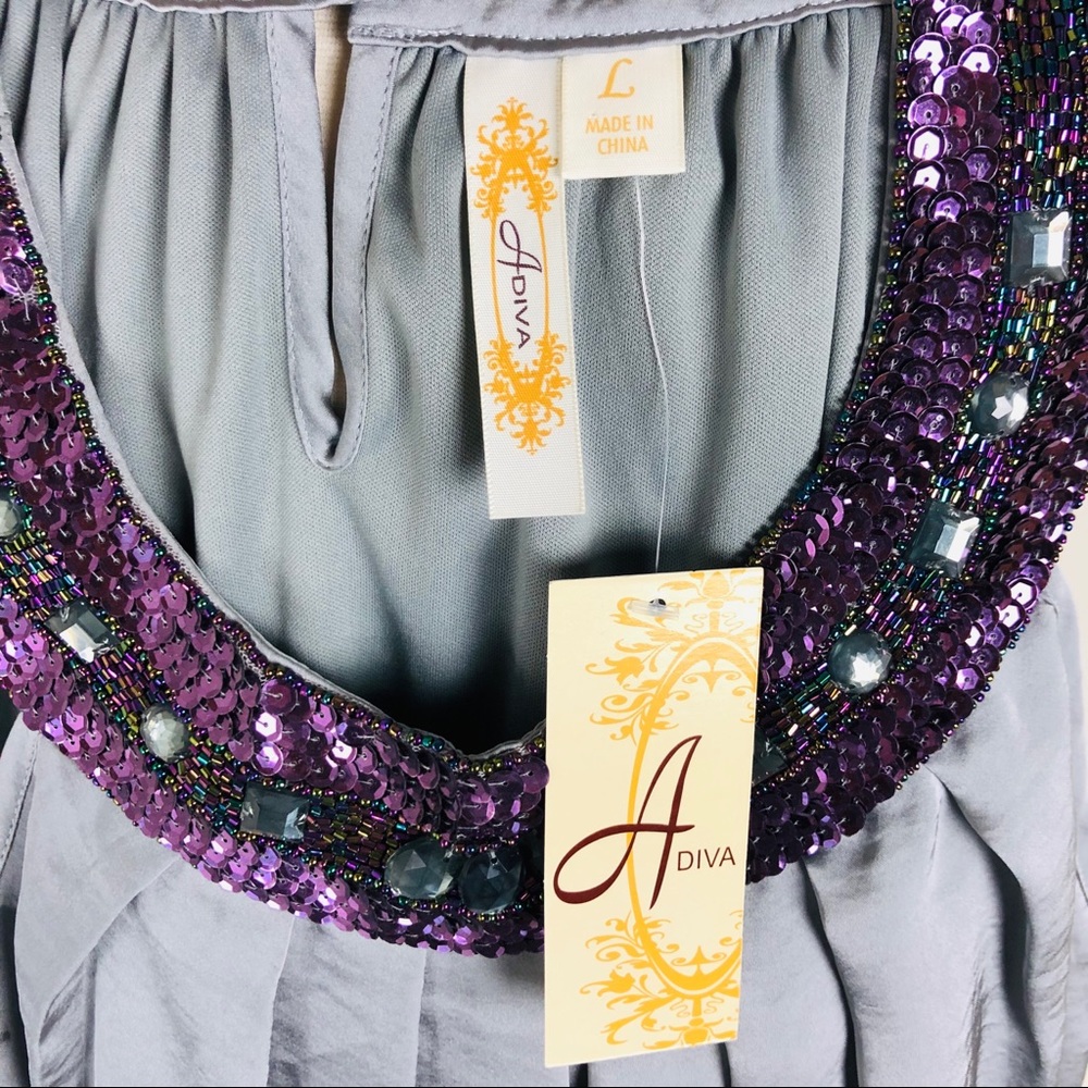 Gorgeous Halter Top with sequins By Adiva - Picture 6 of 7
